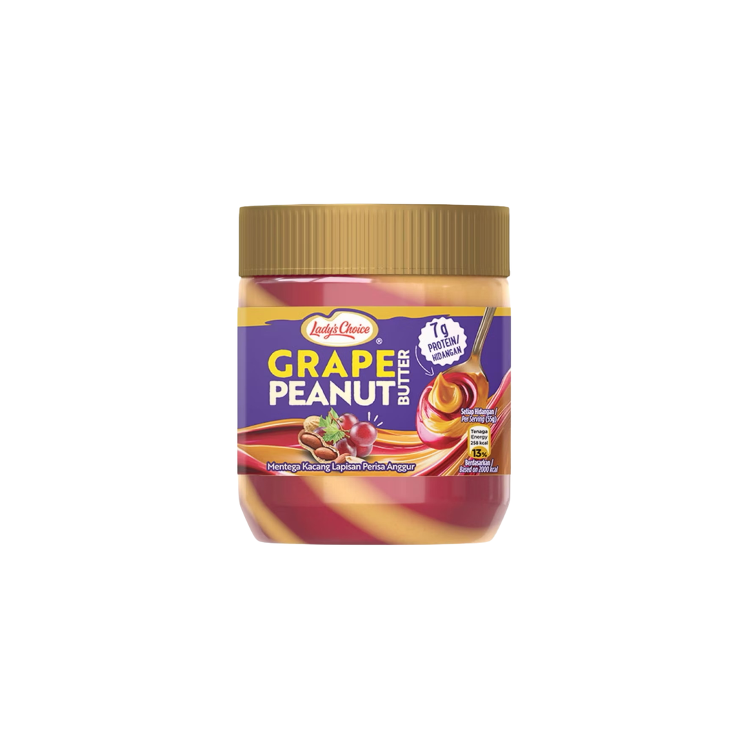 Ladys Choice Peanut Butter Grape Stripe 330g