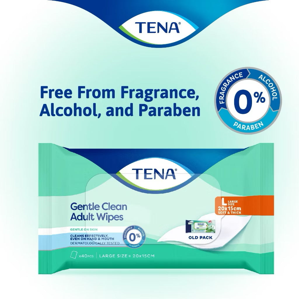 TENA Gentle Care Wet Wipes 40s