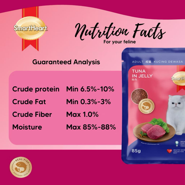Smart Heart Adult Cat Tuna In Jelly 85g