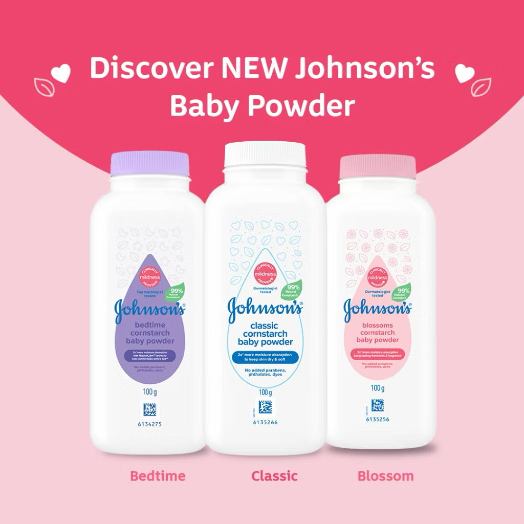 Johnsons Baby Blossoms Cornstarch Powder 500G Twin Pack