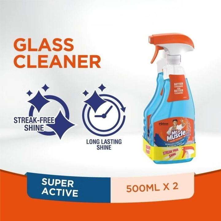 Mr Muscle-KiwiKleen Glass Value Pack Super Active 500ml