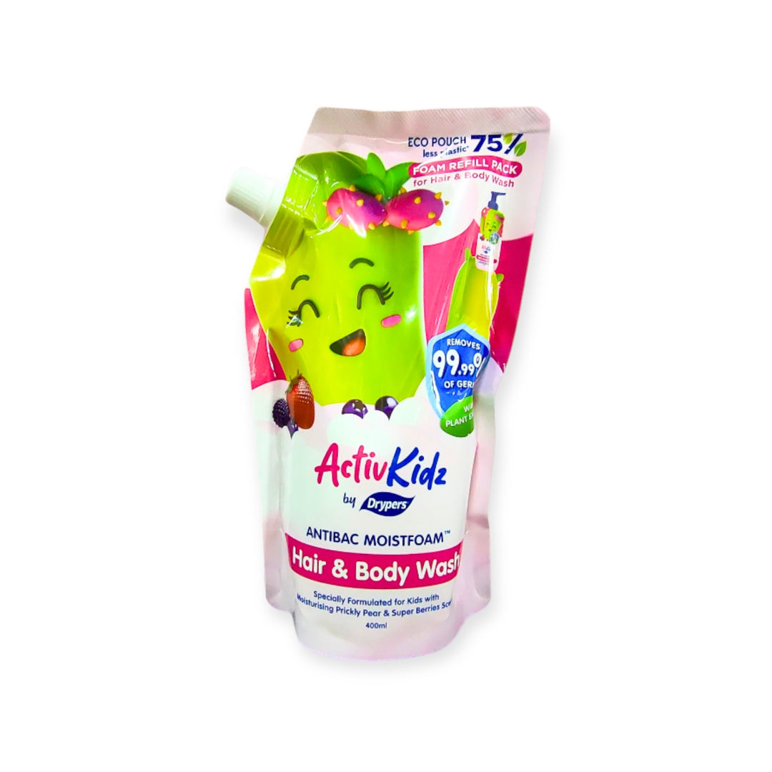 ActivKidz Drypers Anti Bacterial Hair & Body Wash Super Berries 400ml