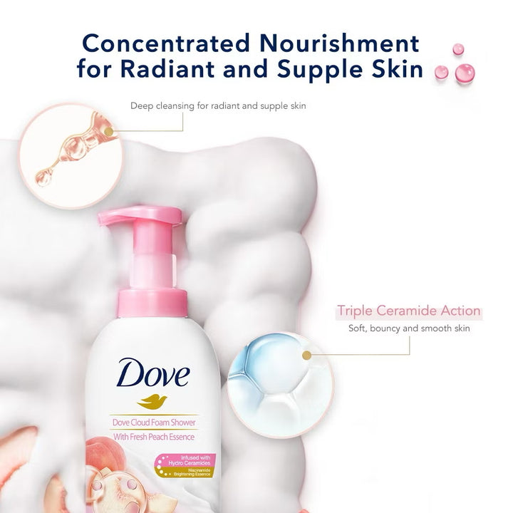 Dove Peach Rich Self Foaming Body Wash 400ml