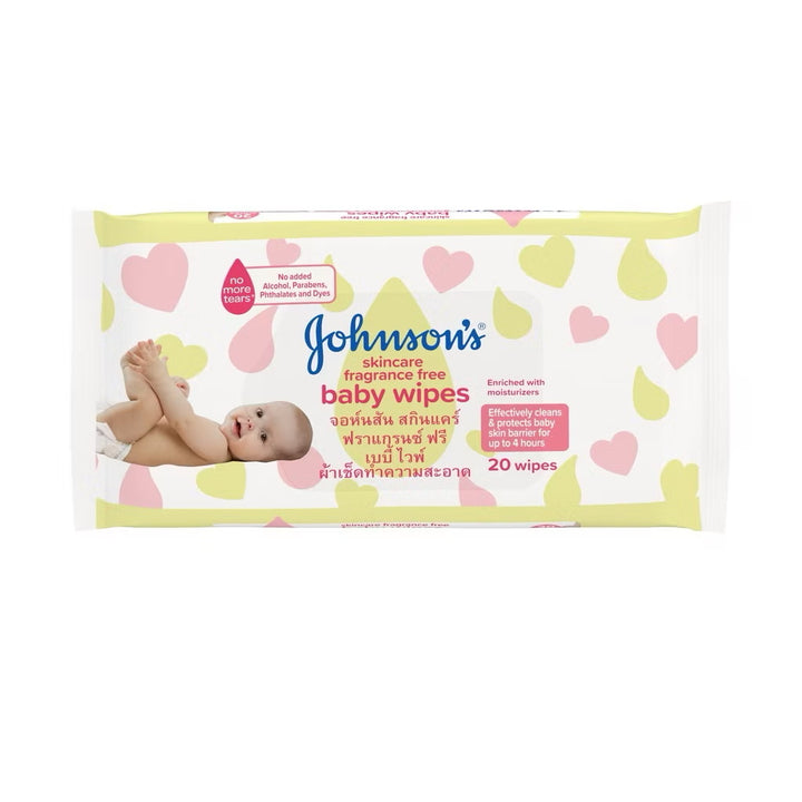 Johnsons Baby Skincare Wipes Fragrance Free 75S