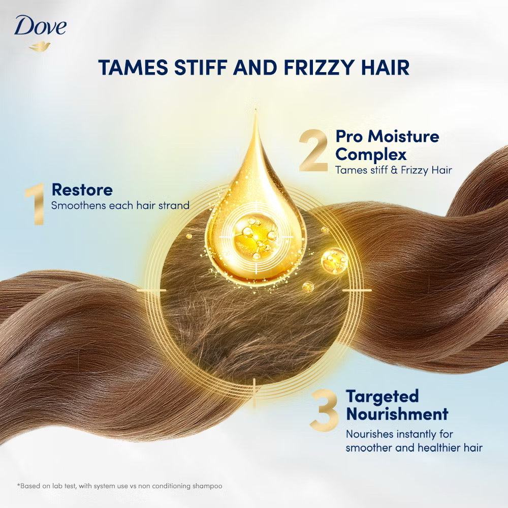 Dove Shampoo Straight & Silky 330ml