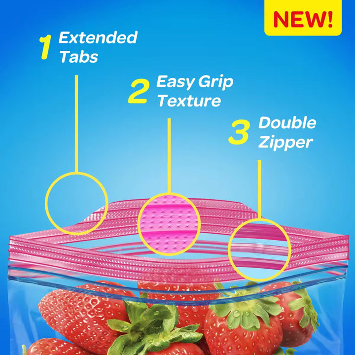 Ziploc EZ Zip Storage Gallon 15 bags