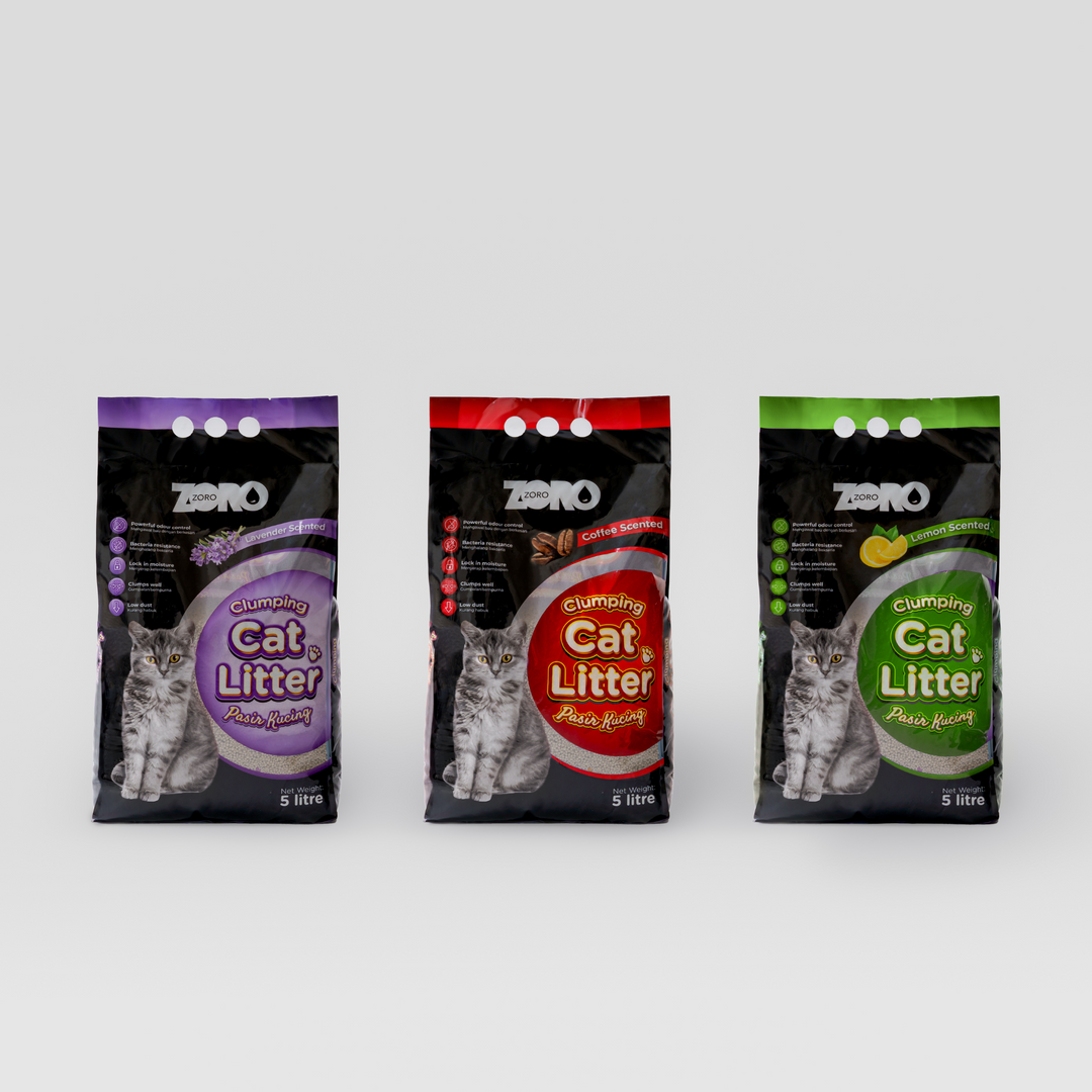 Zoro Cat Litter 5L - Premium Clumping Odor-Control Absorbent Scoopable Formula