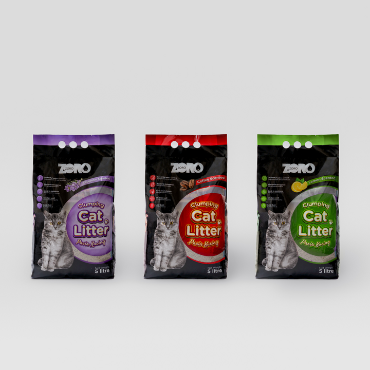 Zoro Cat Litter 5L - Premium Clumping Odor-Control Absorbent Scoopable Formula