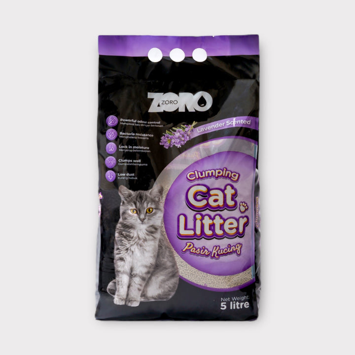 Zoro Cat Litter 5L - Premium Clumping Odor-Control Absorbent Scoopable Formula