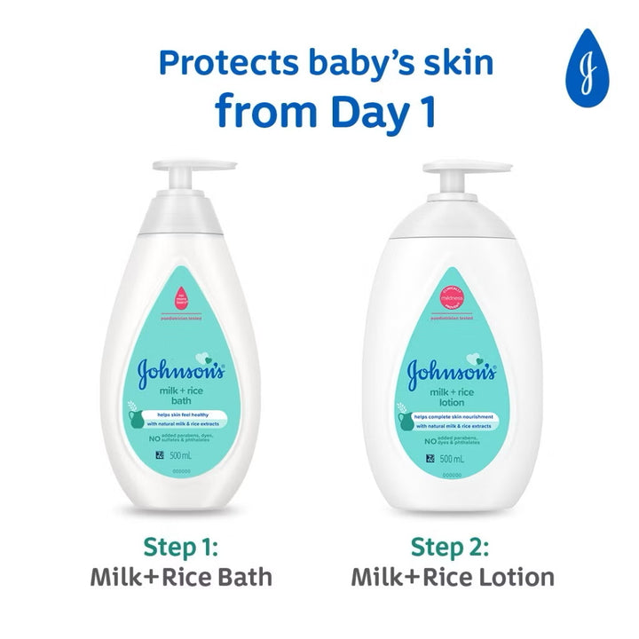 Johnsons Baby Lotion Milk+ Rice 500ml