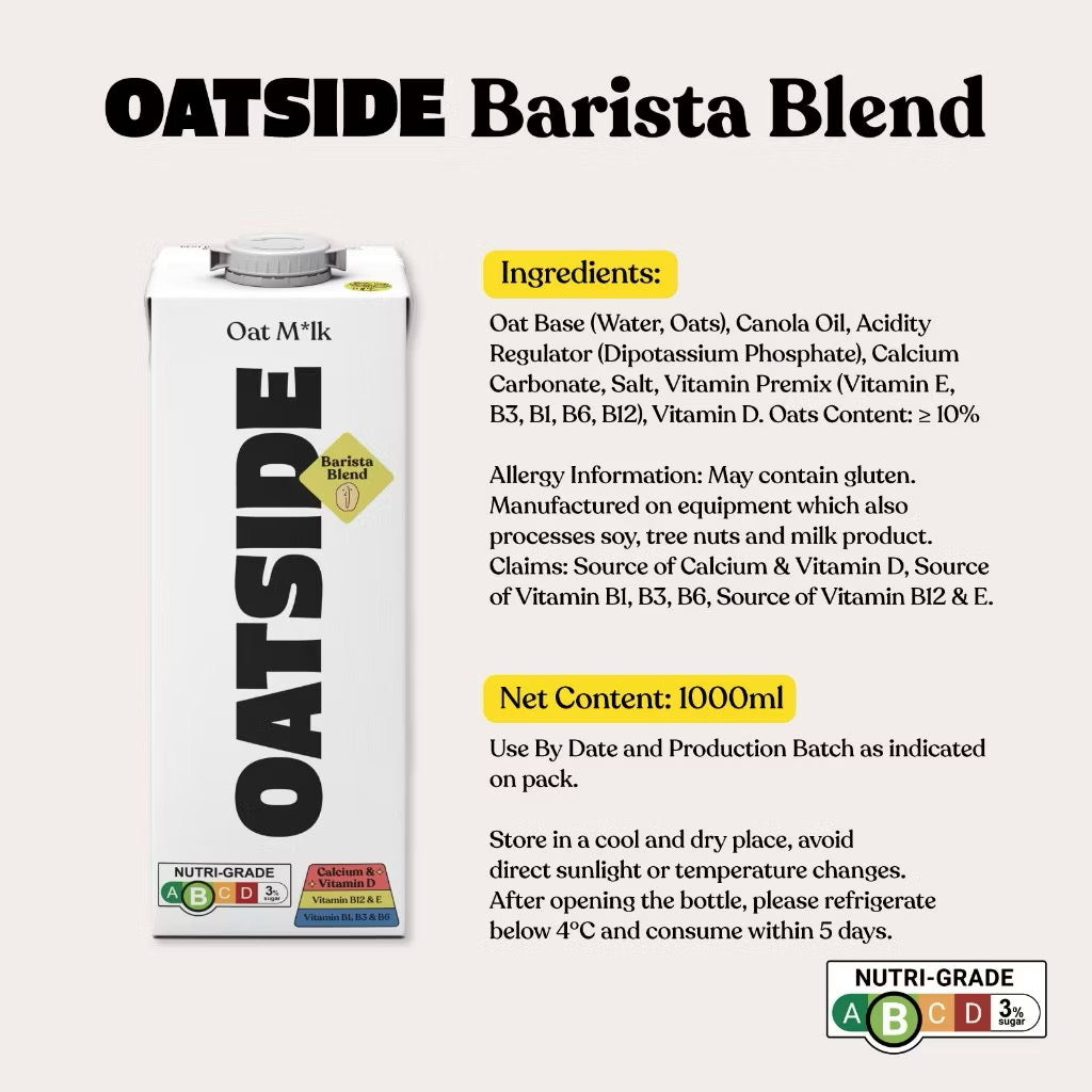 Oatside Oat Milk Barista Blend 1L