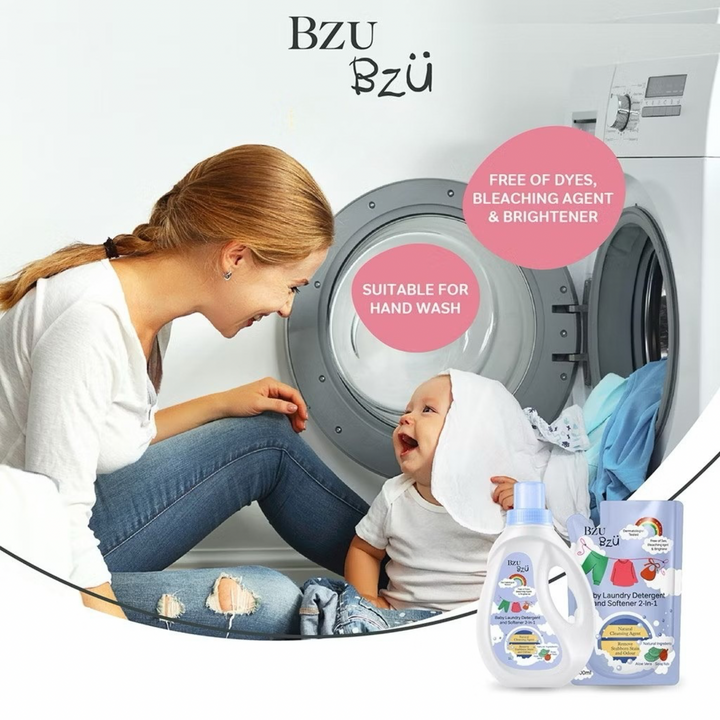BzuBzu Baby Laundry Detergent Softener 2-In-1 800ML Refill