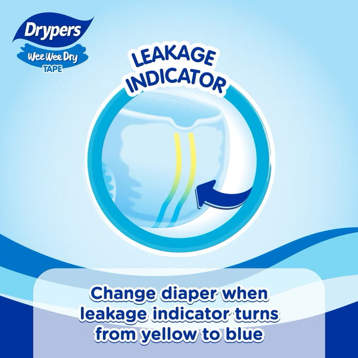 Drypers Wee Wee Dry Baby Diapers Mega Pack (Tape) SoftFit Comfort NB60/NB80/S80/M60/L58/XL50/XXL40