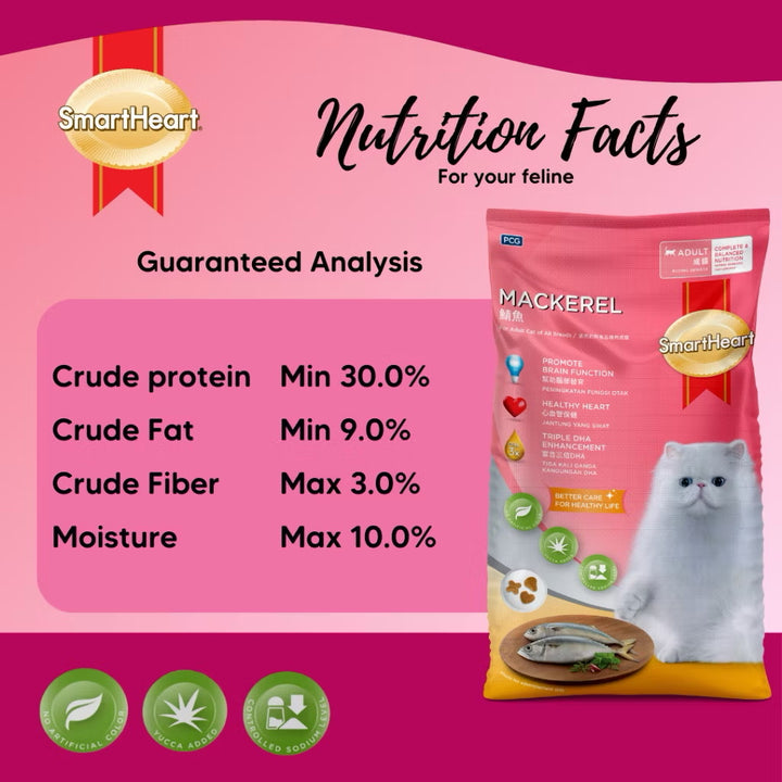 Smart Heart Adult Cat Food Salmon 1.2kg