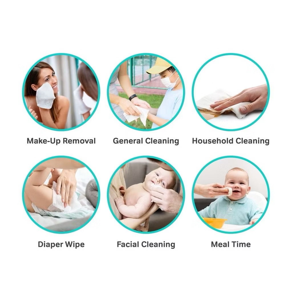 BzuBzu Skincare Cotton Towel 80 Sheets Value Pack