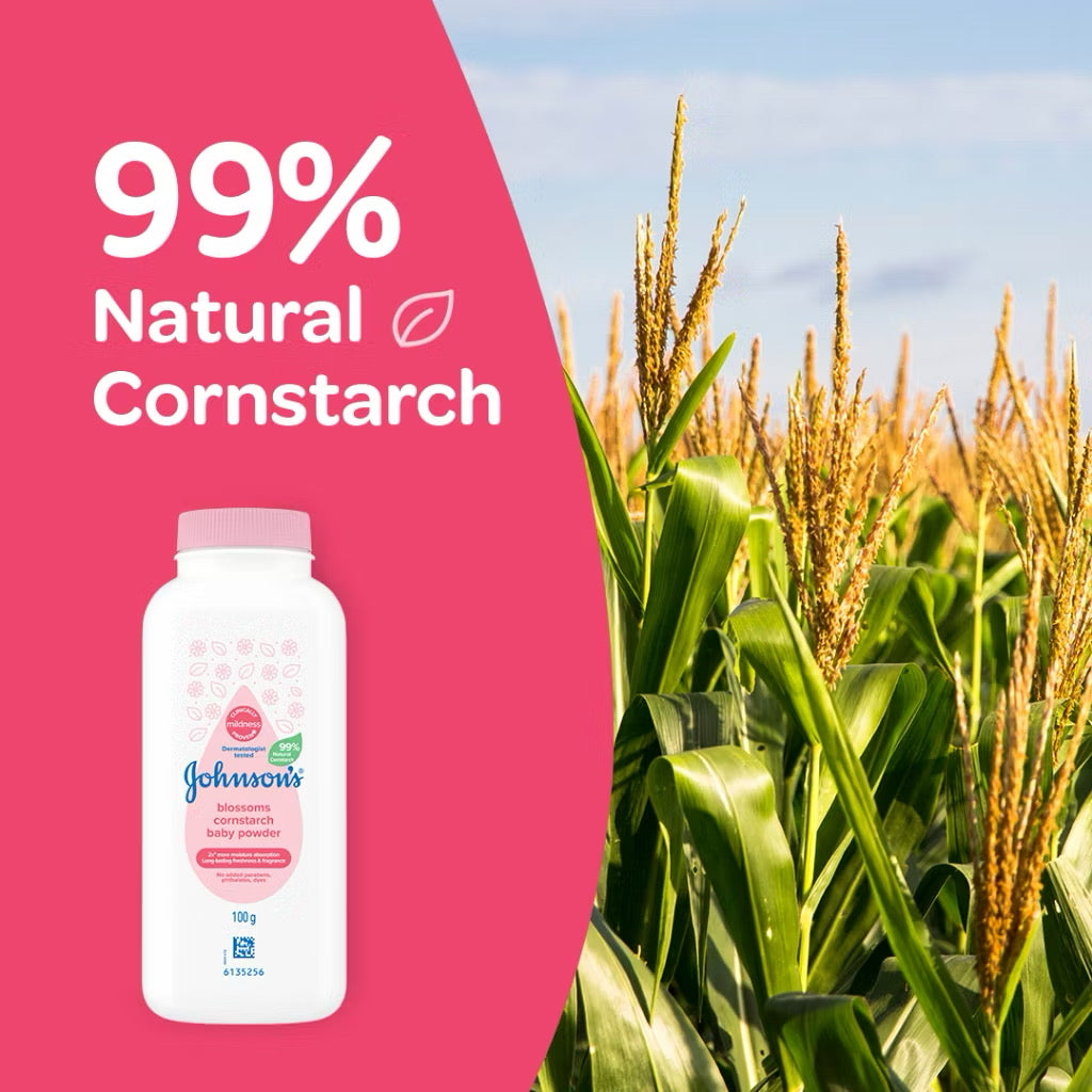 Johnsons Baby Blossoms Cornstarch Powder 500G Twin Pack