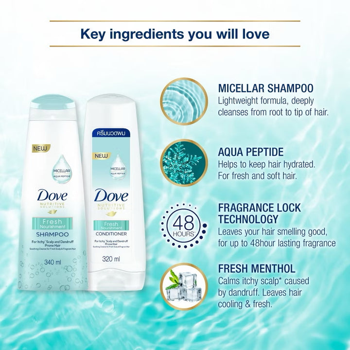 Dove Hair Conditioner Fresh Nourishment 300ml