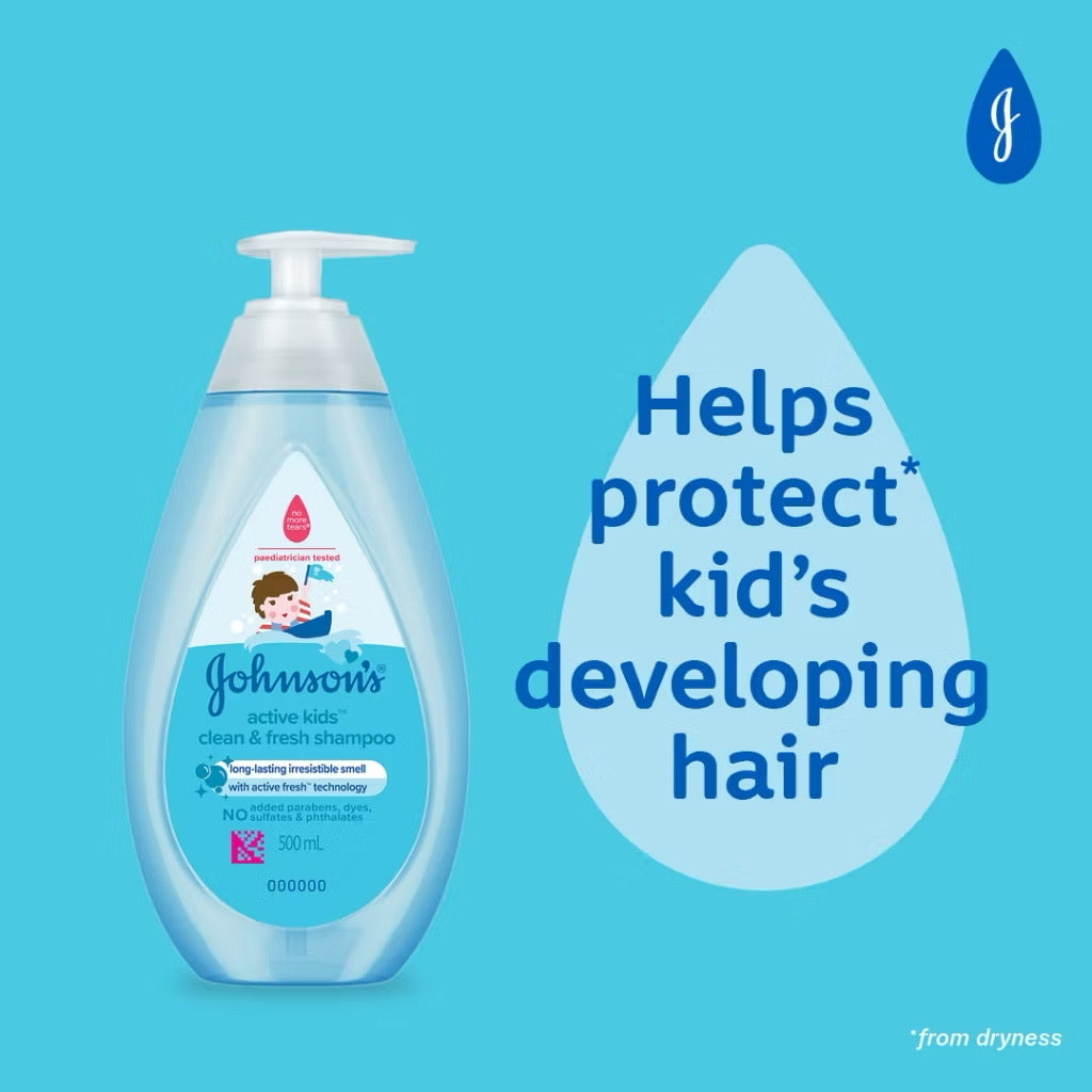 Johnsons Active Kids Clean & Fresh Shampoo 500ml