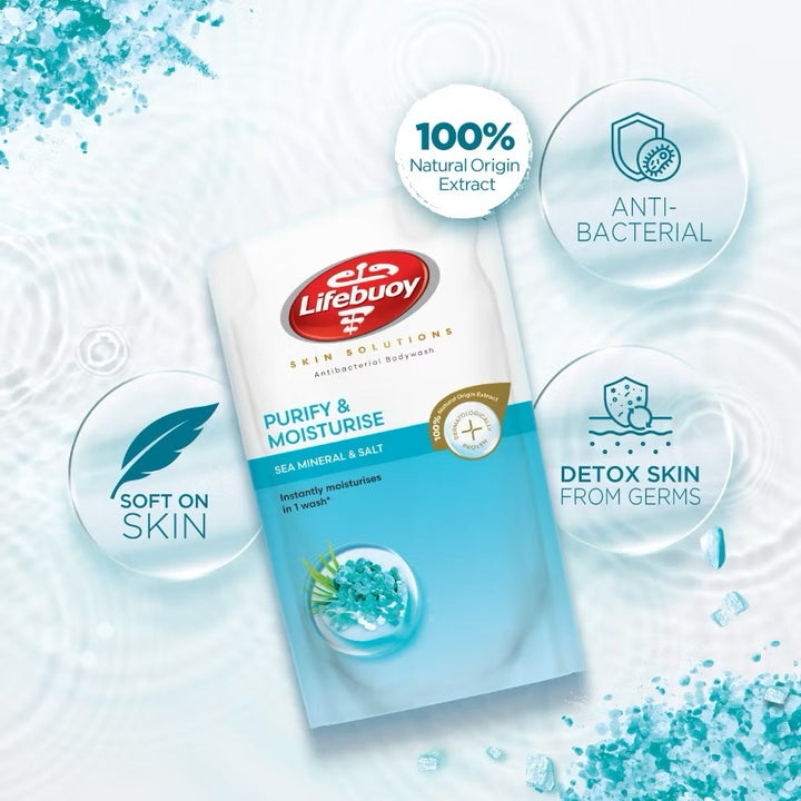 Lifebuoy Body Wash Sea Mineral & Salt Refill - 850ml