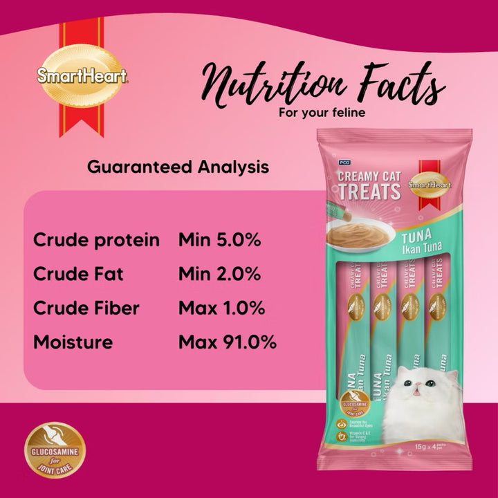 Smart Heart Cat Creamy Treats Tuna 15g X 4