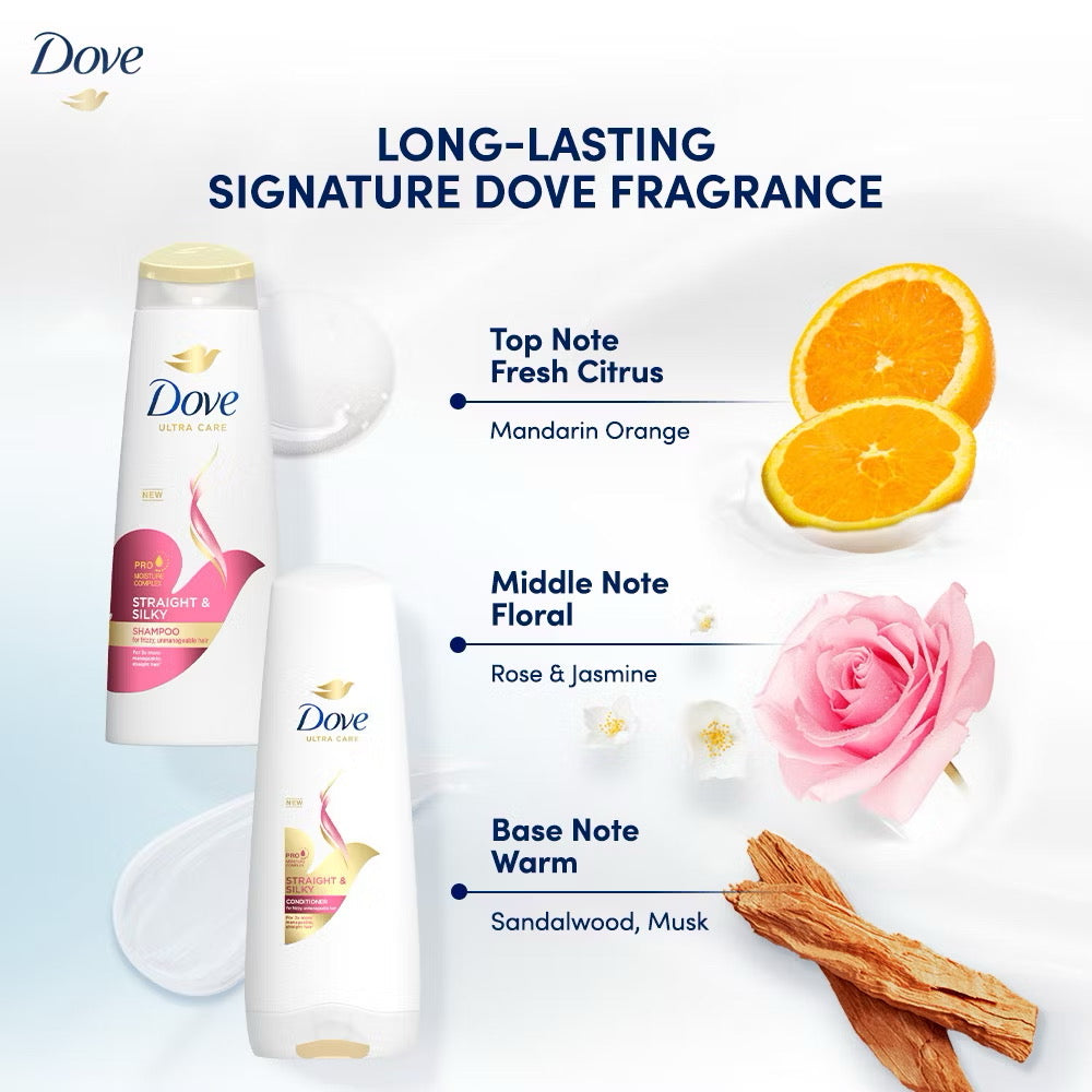Dove Shampoo Straight & Silky 330ml