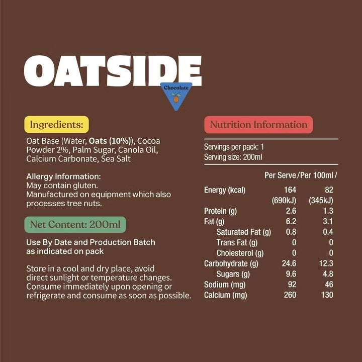 Oatside Chocolate Oat Milk 1L