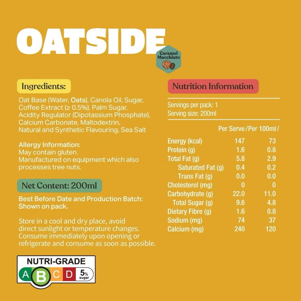 Oatside Chocolate Oat Milk Caramel Macchiato 200ML