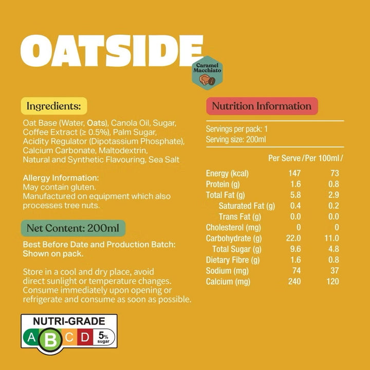 Oatside Chocolate Oat Milk Caramel Macchiato 200ML