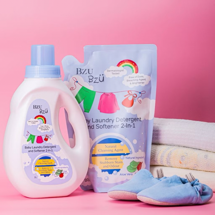 BzuBzu Baby Laundry Detergent Softener 2-In-1 800ML Refill