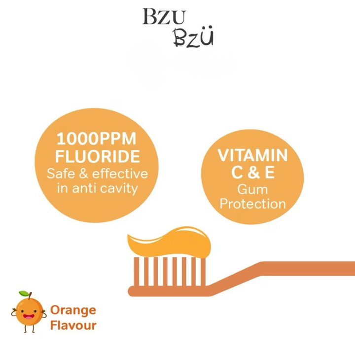 BzuBzu Kids Toothpaste Orange 50G