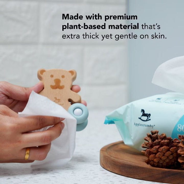 Applecrumby Pure Water Wipes 80Sx2 Twin Pack