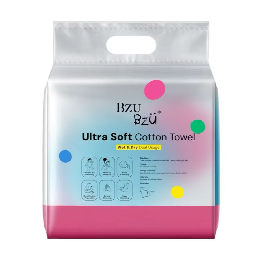 BzuBzu Skincare Cotton Towel 80 Sheets Value Pack