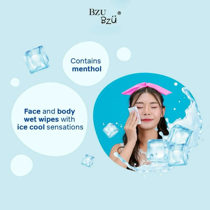 BzuBzu Cooling Wet Wipes 10 Wipes