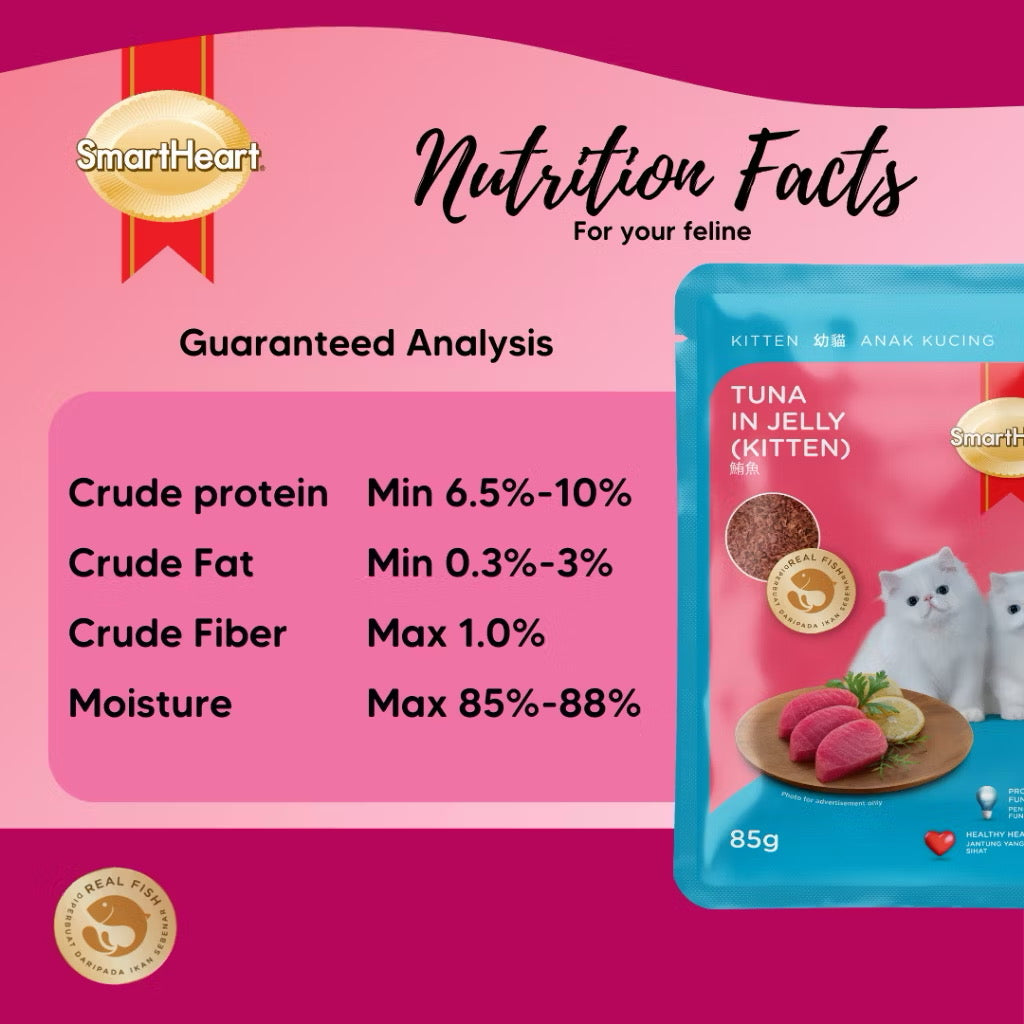 Smart Heart Kitten Tuna In Jelly 85g