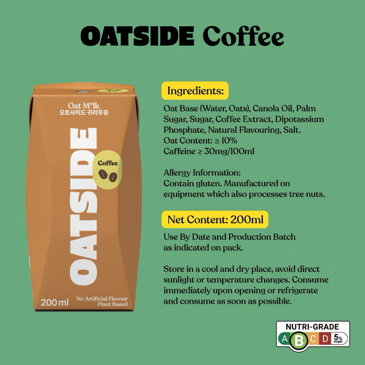 Oatside Coffee Oat Milk 200ml (Pack of 3)