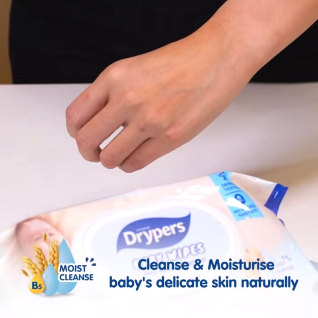 Drypers Baby Wipes Oat Fragrance Free Twin Pack 2x80s