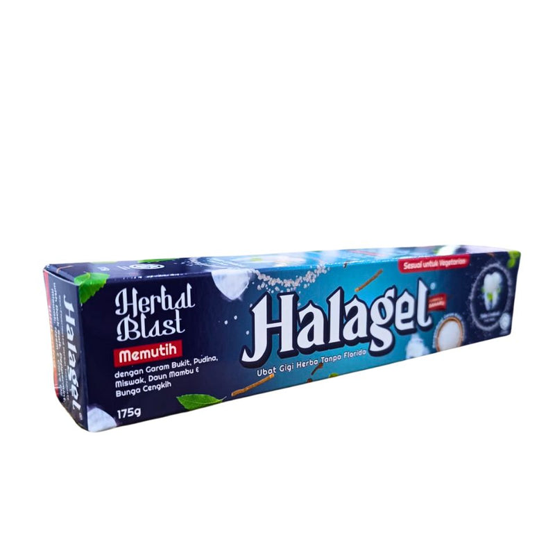 Halagel草本牙膏Miswak和岩盐（蓝色）200g
