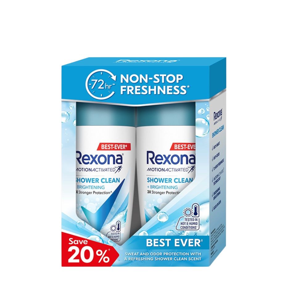 Rexona Roll-On Women - Shower Clean (Twin) 45ml X 2