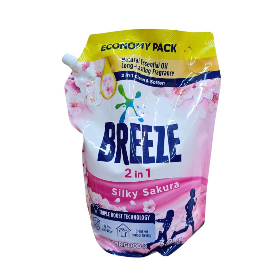 Breeze Liquid 2IN1 Silky Sakura Big Refill 3.2kg