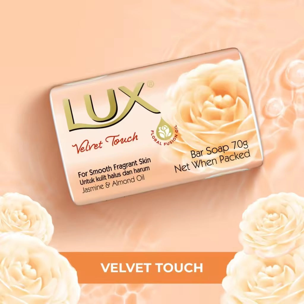 Lux Velvet Touch Bar Soap 4X70G