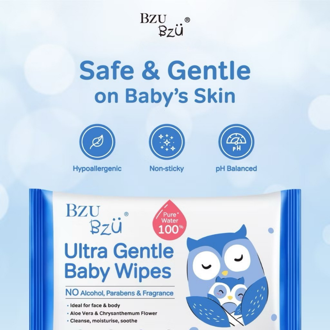 BzuBzu Ultra Gentle Baby Wipes 10 Wipes