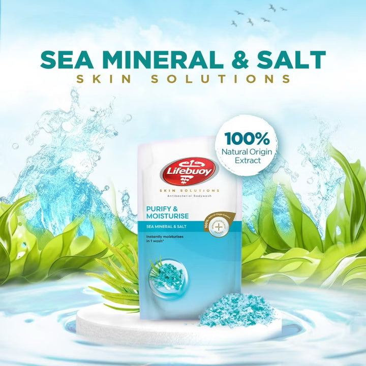 Lifebuoy Body Wash Sea Mineral & Salt Refill - 850ml