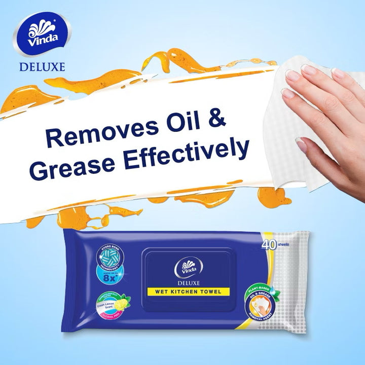 VINDA Deluxe Kitchen Wipes 2x40s