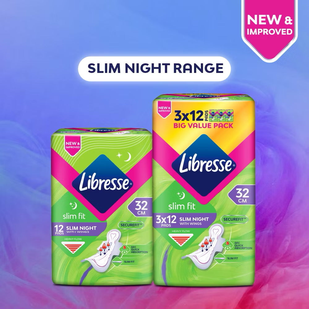 Libresse SlimNightW 32cm 3x12s Big Value Pack