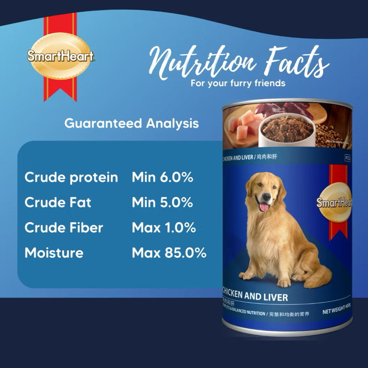 Smart Heart Dog Can Chicken & Liver 400g