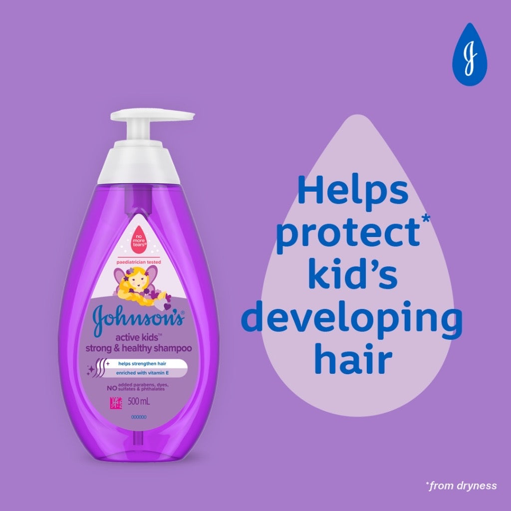 Johnsons Active Kids Strong & Healthy Shampoo 500ml