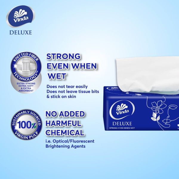 VINDA Deluxe Tissue 3 ply BL 100S 1 Box