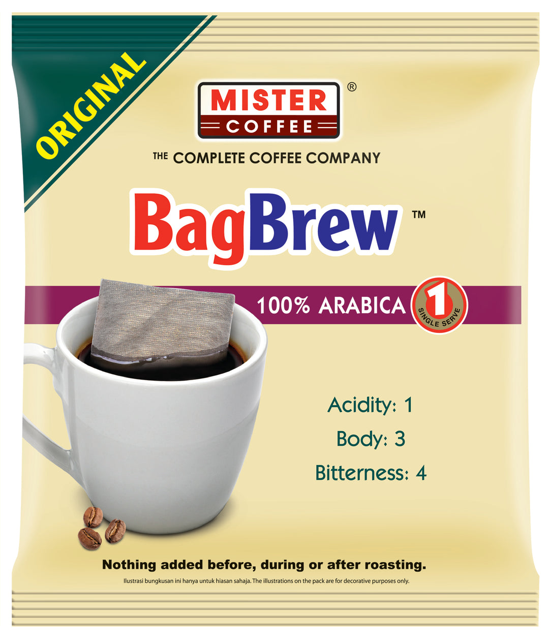 Mister Coffee BagBrew 100% Arabica 15X10g