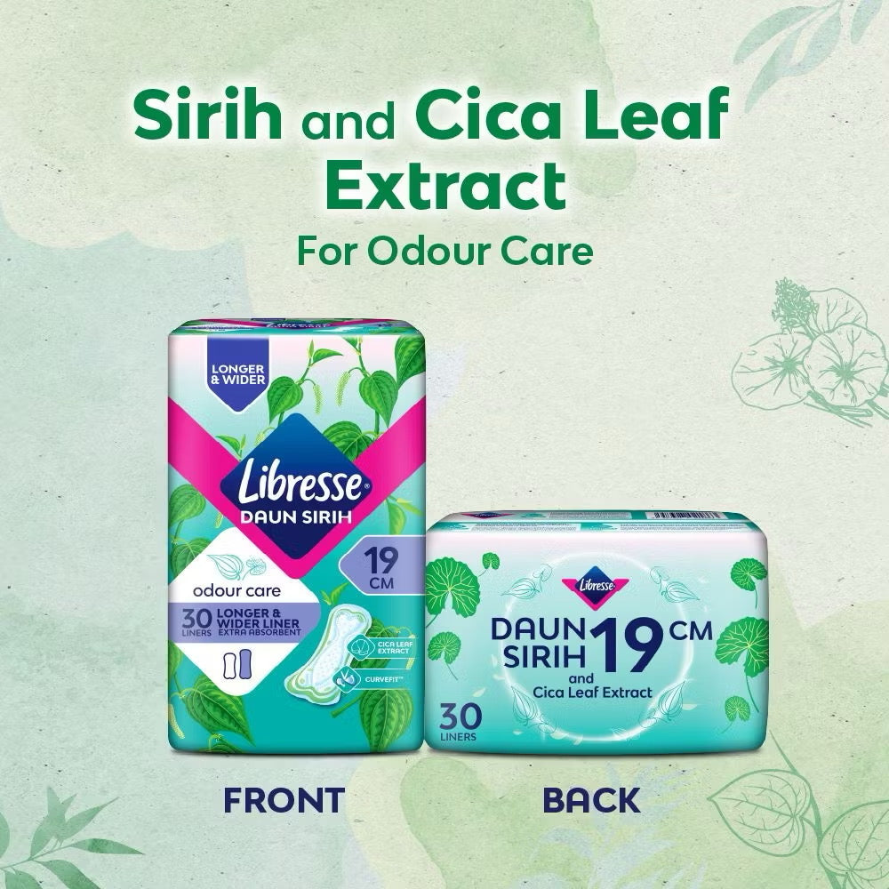 Libresse Daun Sirih Odour Care LWSlimPL 19cm (3X30) Big Value Pack