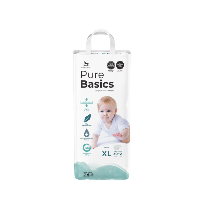 Applecrumby Purebasics Tape Diaper XL30+2